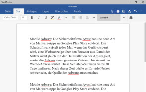 Windows 10 Word App 