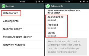 WhatsApp Datenschutz Einstellungen 