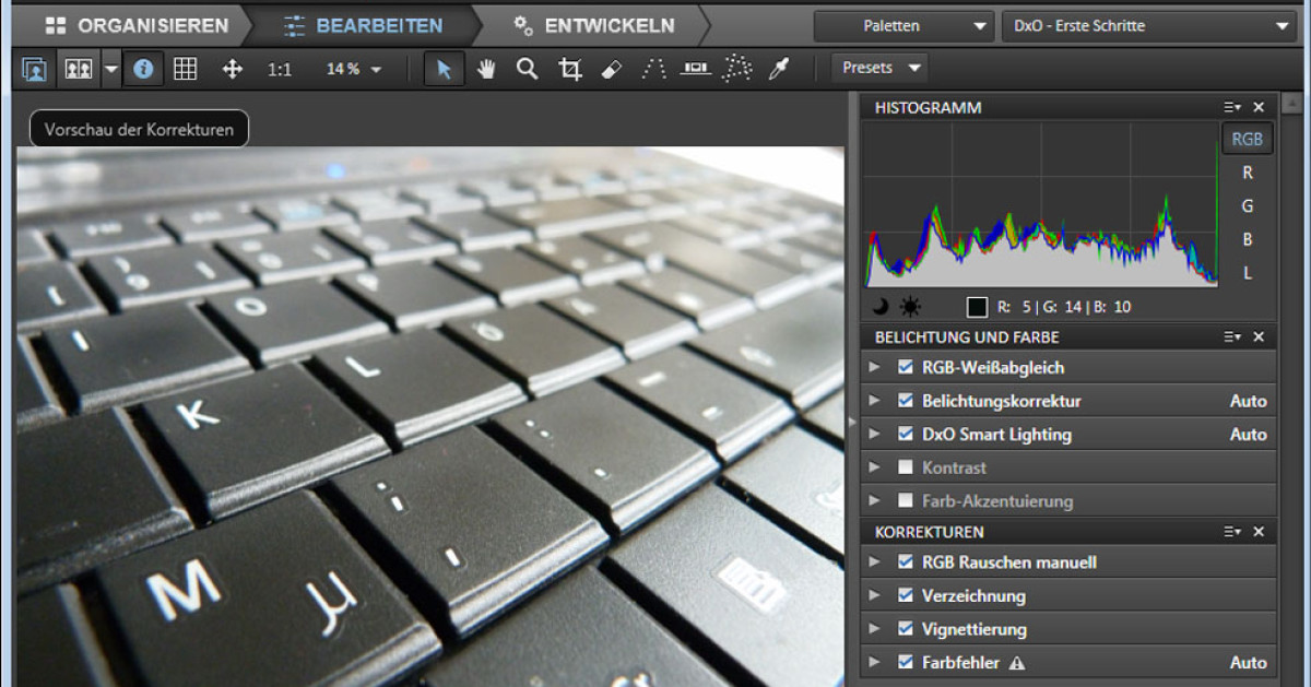 Bildbearbeitung DxO Optics Pro 8 gratis - onlinepc.ch
