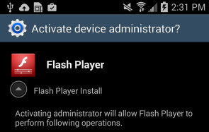 Simplocker Flash Player App 