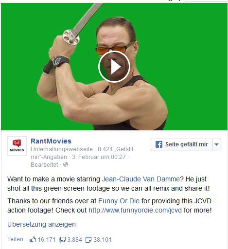 RantMovies Facebookpost Van Damme