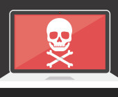 Notebook mit Totenkopf