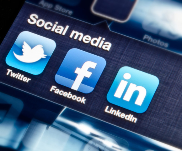 Apps von Twitter, Facebook und LinkedIn 