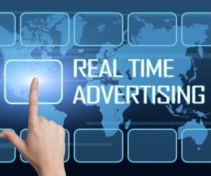 Schriftzug Real Time Advertising Hand