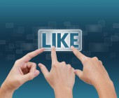 Finger zeigen auf Like-Button