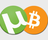 utorrent und Bitcoin Logo