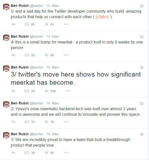 Timeline aus Tweets von Ben Rubin