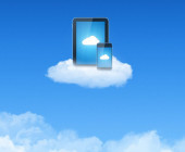 Handy und Tablet auf Wolke