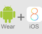 Android Wear und Apple iOS Logo