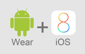 Android Wear und Apple iOS Logo 