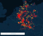 Karte der E-Commerce-Aktivitäten in Deutschland