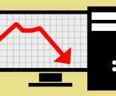 PC Krise mit Pfeil-Chart