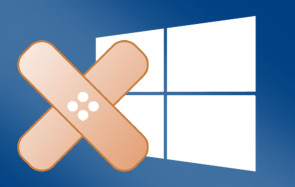 Windows mit Pflaster 