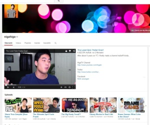 Youtubeseite von nigahiga