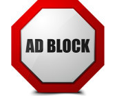 Stop-Schild mit Ad Block