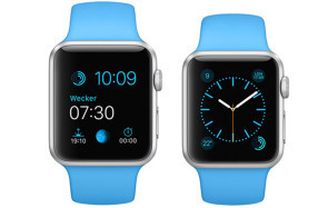 Apple Watches mit Uhrzeit 