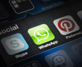 Apps von Whatsapp, Skype und Pinterest