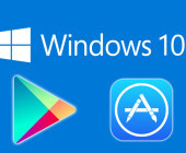 Windows 10 mit Google Play und Apple App Store