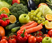 Gemüse und Lebensmittel