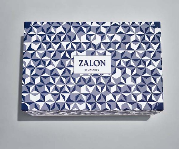 Zalon-Schachtel auf grauem Grund 