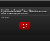 Gema Sperrtafel auf Youtube