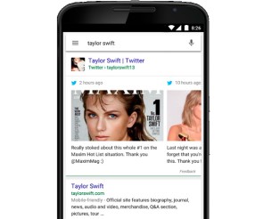 Tweet in der mobilen Google-Suche 