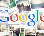 Bilderhaufen mit Google Logo