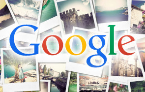 Bilderhaufen mit Google Logo 