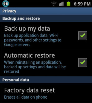 Factory Reset Android