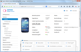 Sophos Mobil Control Konsole