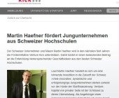 Martin Haefner fördert Jungunternehmen aus Schweizer Hochschulen