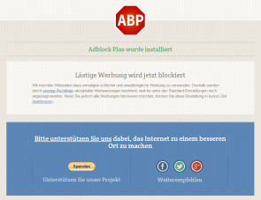 Adblock Plus Startseite