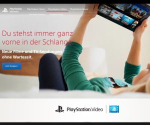 Website von Playstation Video