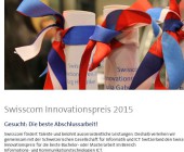 Swisscom Innovationspreis mit neuen  Kooperationspartnern