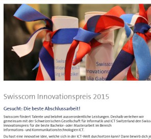 Swisscom Innovationspreis mit neuen  Kooperationspartnern 