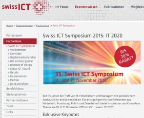 IT 2020 im Fokus des Swiss ICT Symposiums  