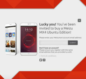 Meizu MX4 Ubuntu Edition Invite-System