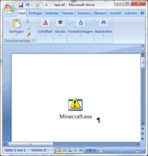 RTF mit eingebetteter EXE-Datei