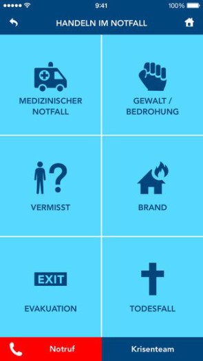 Notfall-App für Schule und Heime 