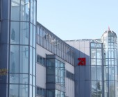 gebäude von ProSiebenSat.1 Media in München/Unterföhring