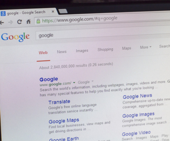 Google Suchergebnis auf einem Desktop angezeigt 