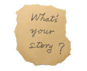 Zettel mit der Aufschrift What's your Story