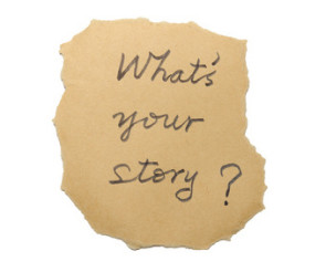 Zettel mit der Aufschrift What's your Story 