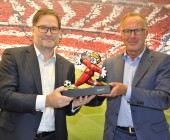 Gigaset-CEO Charles Fränkl und Bayern-Vorstand Karl-Heinz Rummenigge