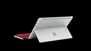 Rückseite eines silbernen Surface 3