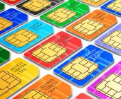 SIM-Karten in verschiedenen Farben