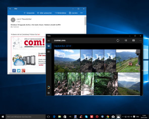 Fensterln: Apps werden jetzt in Fenstern angezeigt – so auch die Windows-Apps für "Mail" und "Kalender"