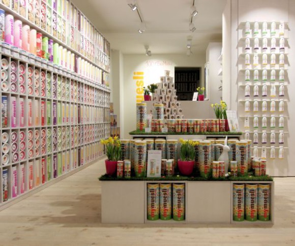 Längst kein Einzelfall mehr: Mymuesli betreibt inzwischen 22 Filialen Der Mymuesli-Shop in Hamburg