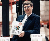 Bill Gates mit Windows 3.0