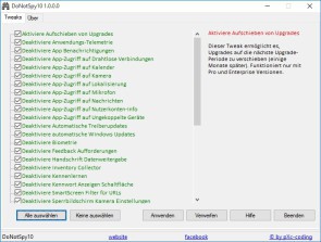 DoNotSpy10 Datenschutz-Tool